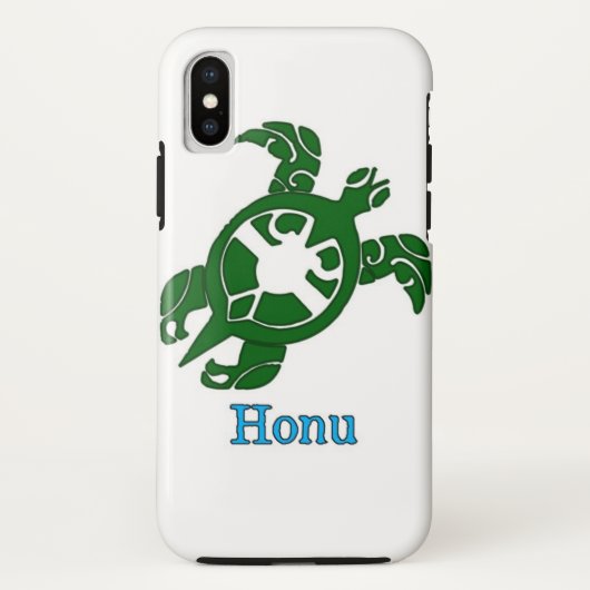 Coques Case-Mate iPhone Tortue de mer verte Tribal Honu sur blanc (Dos)