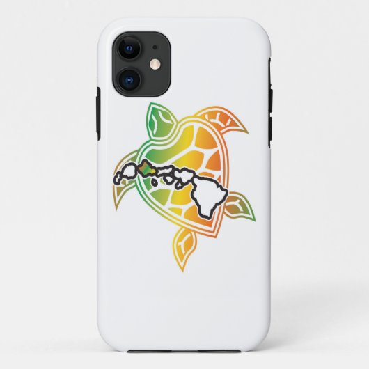 Coques Case-Mate iPhone Tortue de reggae d'Hawaï (Dos)