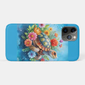 Coques Case-Mate iPhone Tortue florale (Dos (Horizontal))