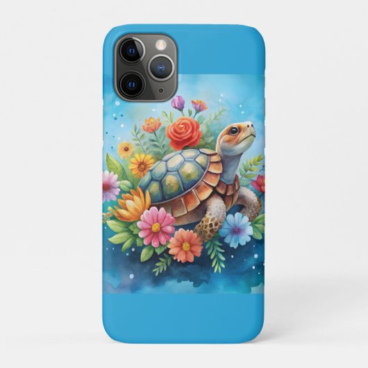 Coques Case-Mate iPhone Tortue florale (Dos)