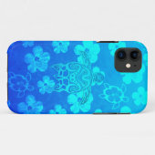 Coques Case-Mate iPhone Tortue tribale bleue (Dos (Horizontal))