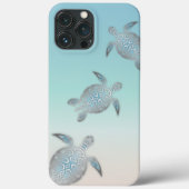 Coques Case-Mate iPhone Tortues argentées Turquoise Côtière Maritime  (Verso)
