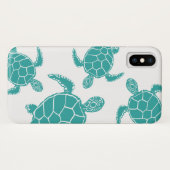 Coques Case-Mate iPhone Tortues de mer Bleues (Dos (Horizontal))
