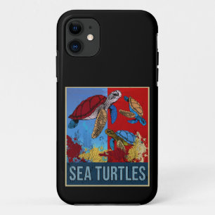 Case-Mate iPhone Case Tortues de mer rétro Cadeau Tortue sous-marine