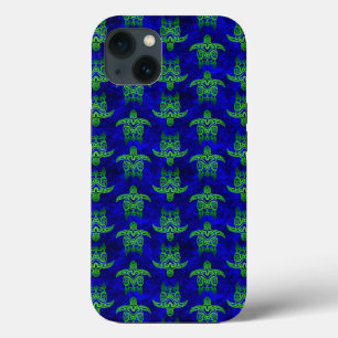 Case-Mate iPhone Case Tortues de mer vertes de la tribu bleu océanique