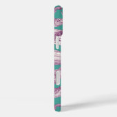 Coques Case-Mate iPhone tortues de mer violet turquoise (Verso / Droite)