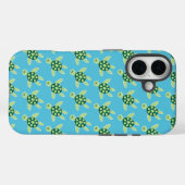 Coques Case-Mate iPhone Tortues de Motif Bleu (Verso (horizontal))