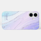 Coques Case-Mate iPhone Tosca rose violet Ombre marbre personnalisable (Verso (horizontal))