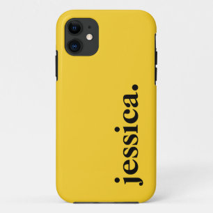 Case-Mate iPhone Case Toscane Jaune Couleur Solide Nom élégant
