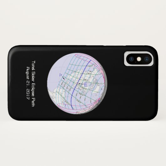 Coques Case-Mate iPhone Total Solaire Eclipse 2017 Global Path (Dos (Horizontal))