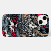 Coques Case-Mate iPhone totem de dragon chinois, tatouage (Verso (horizontal))