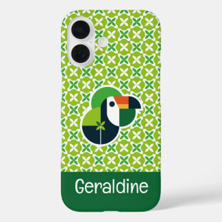 Coques iPhone 16 Toucan Iconic Brazilian Bird Personalized Name 