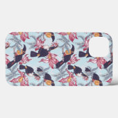 Coques Case-Mate iPhone Toucan With Exotic Flowers (Verso (horizontal))