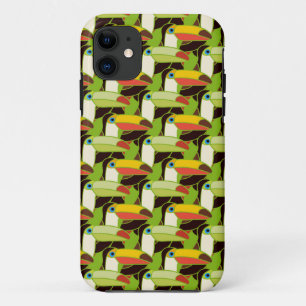 Coque iPhone 11 Toucans colorés