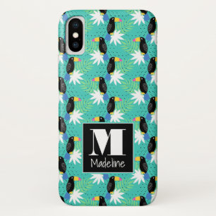 Etui iPhone Case-Mate Toucans sur le monogramme de Teal  