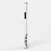 Coques Case-Mate iPhone Touches de piano monogramme et notes musicales (Dos/Droite)