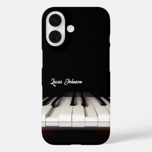 Coques iPhone 16 Touches de piano noir et blanc   Cadeaux de fans d