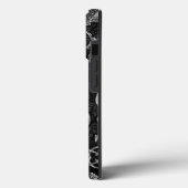 Coques Case-Mate iPhone Touches en vapeur noir et argent (Verso / Gauche)