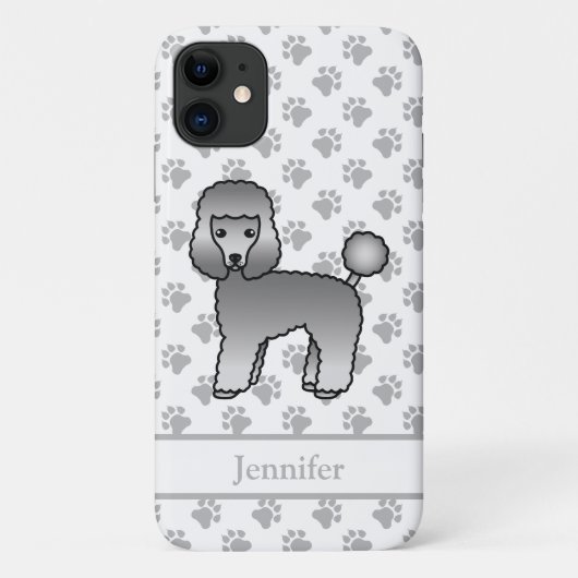 Coques Case-Mate iPhone Toudou jouet caniche gris mignon & nom (Dos)