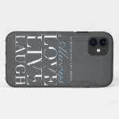 Coques Case-Mate iPhone Toujours amour, vivant, rire - couverture grise (Dos (Horizontal))