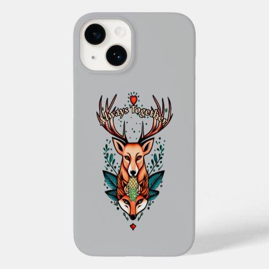 Coques Case-Mate iPhone Toujours ensemble stag et style de tatouage vixen (Verso)