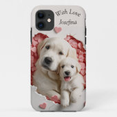 Coques Case-Mate iPhone Toujours ma mère -Chien maman & bébé (Dos)