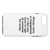 Coques Case-Mate iPhone Toujours porter une mégaphone (Dos (Horizontal))