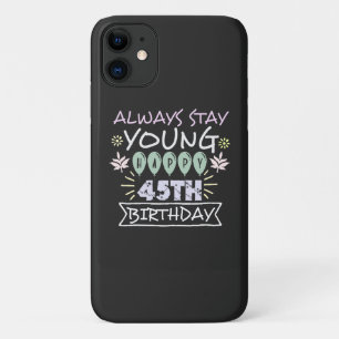 Case-Mate iPhone Case Toujours rester jeune heureux 45e anniversaire cit