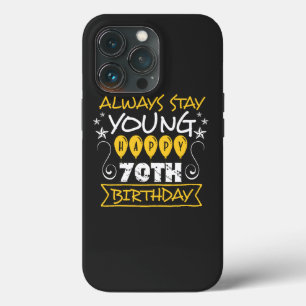 Case-Mate iPhone Case Toujours rester jeune heureux 70e anniversaire dev