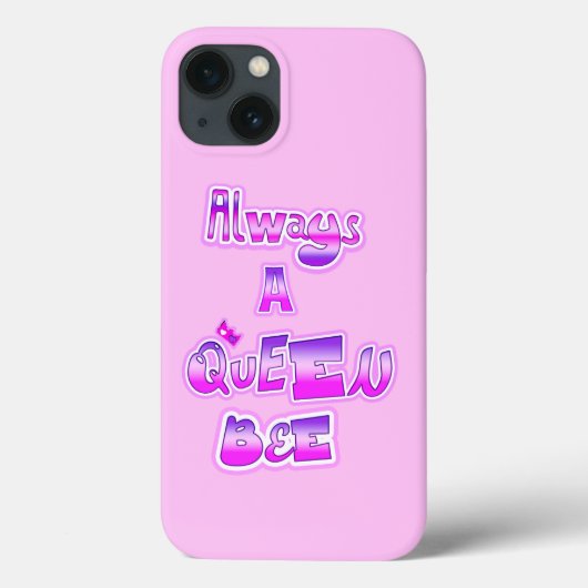 Coques Case-Mate iPhone Toujours une reine abeille bébé rose (Verso)