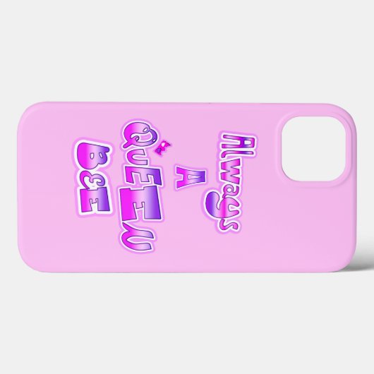 Coques Case-Mate iPhone Toujours une reine abeille bébé rose (Verso (horizontal))