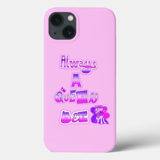 Coques Case-Mate iPhone Toujours une reine abeille bébé rose (Verso)