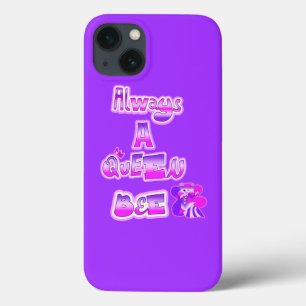 Case-Mate iPhone Case Toujours une reine abeille chaude violet