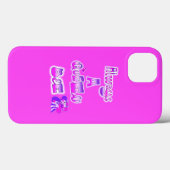 Coques Case-Mate iPhone Toujours une reine abeille rose chaud (Verso (horizontal))