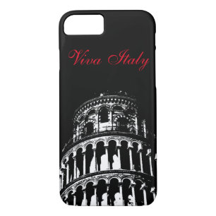 Etui iPhone Case-Mate Tour Blanche Noir de Pise Italie Viva Italie