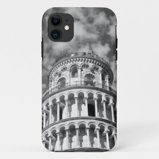 Coques Case-Mate iPhone Tour blanche noire de Pise Italie (Dos)