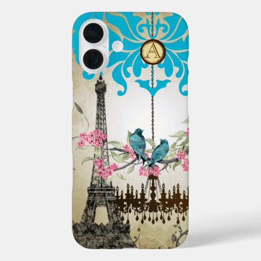 Coques Case-Mate iPhone Tour de l'Effiel d'Oiseau en fleurs de cerisier de (Verso)