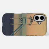 Coques Case-Mate iPhone Tour de surveillance de plage Retro (Verso (horizontal))