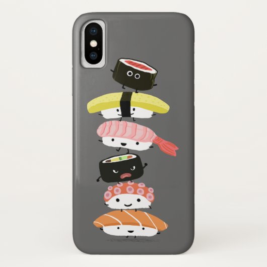 Coques Case-Mate iPhone Tour de sushi - sushi de Kawaii et amis de sashimi (Dos)