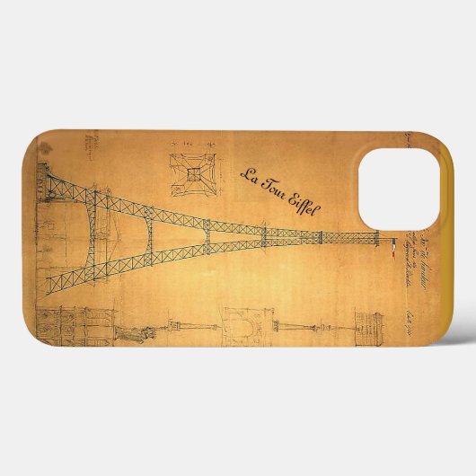 Coques Case-Mate iPhone Tour Eiffel 1884 (Verso (horizontal))