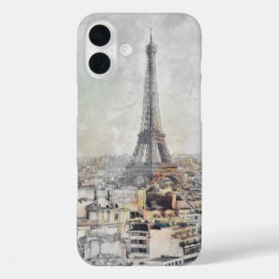 Coques iPhone 16 Plus Tour Eiffel à l'aquarelle Paris – Monument Embléma
