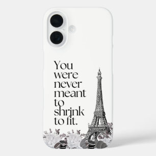 Coques iPhone 16 Tour Eiffel de Paris Art mural de citation motivat