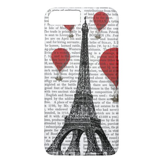 Coques Case-Mate iPhone Tour Eiffel et Ballons rouges à air chaud (Dos)