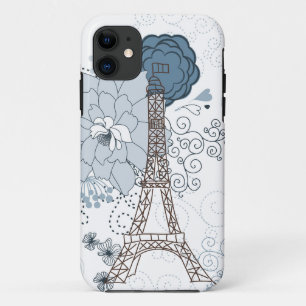 Coque iPhone 11 Tour Eiffel Floral
