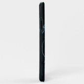 Coques Case-Mate iPhone Tour Eiffel Floriaux bleus (Dos/Droite)