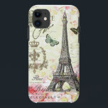 Coques Pour iPhone Tour Eiffel français vintage moderne<br><div class="desc">Tour Eiffel français vintage moderne</div>