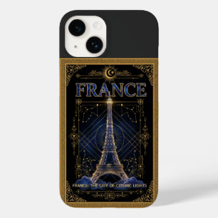 Coque Pour iPhone 14 Tour Eiffel France Cosmique Art Céleste