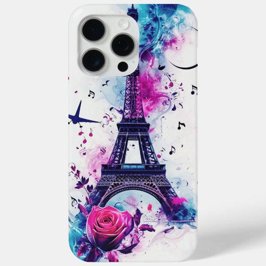 Coques Case-Mate iPhone Tour Eiffel & Musique (Verso)