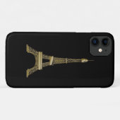 Coques Case-Mate iPhone Tour Eiffel Noir (Dos (Horizontal))