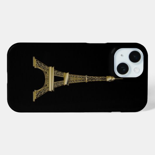 Coques Case-Mate iPhone Tour Eiffel Noir (Verso (horizontal))